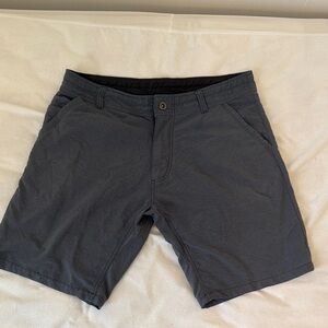Kuhl Men's Charcoal Flat Front Shorts in Size 36W